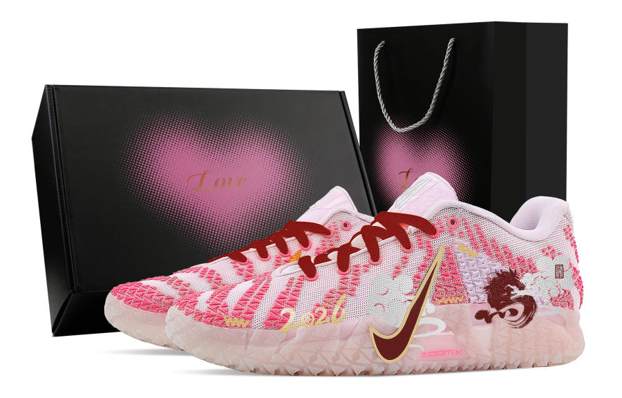 Nike Nike Ja Morant 3 Auspicious Cloud New Year Gift Box Rebound Grip Low top Basketball Shoes Men's Pink