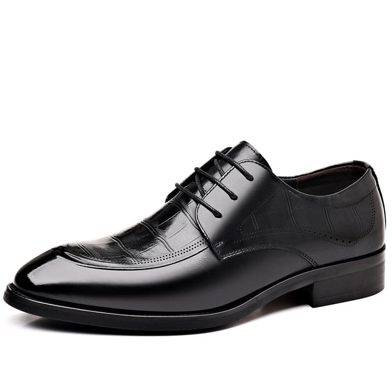 LUOMAIKE Cow Leather Dress Shoes Men's Black