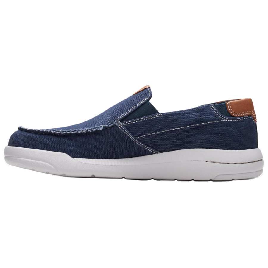 Clarks Abrasion Resistant Slip Resistant Abrasion Resistant Slip Resistant Low top Canvas Shoes Men's Blue