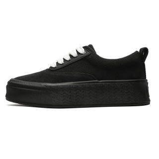 JETRAM Abrasion Resistant Breathable Abrasion Resistant Breathable Low top Skateboard Shoes Men's Black