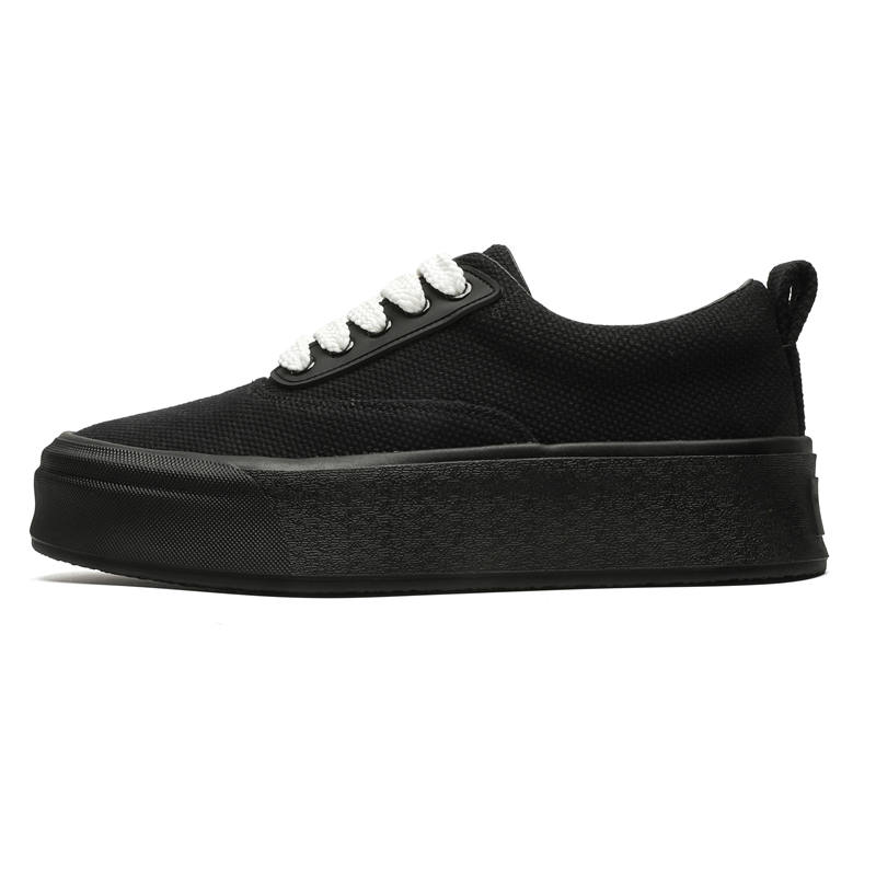 JETRAM Abrasion Resistant Breathable Abrasion Resistant Breathable Low top Skateboard Shoes Men's Black