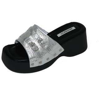 Mooreyu Atelier Abrasion Resistant Slide Slippers Women's Silver