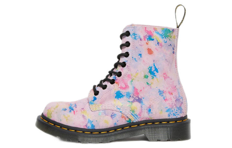 Dr.Martens Dr. Martens 1460 Pascal Rainbow Suede Lace Up Boots 'Pink' Women's