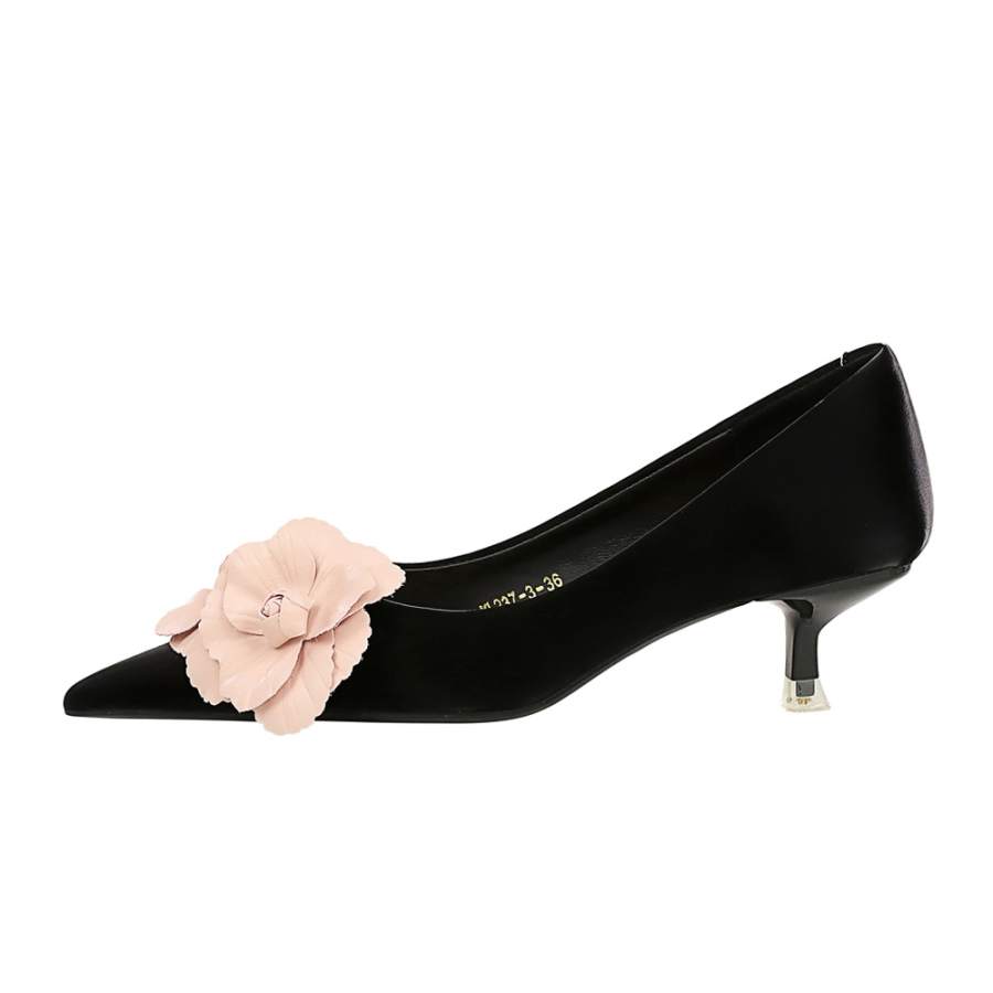 QITUMAUL Pu Slim Heel High Heels 4.5cm Women's