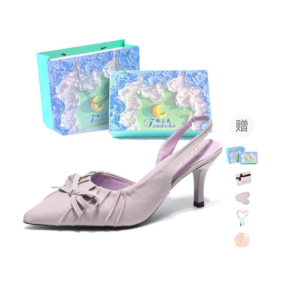 Feo Dvke Microfiber Leather Slim Heel High Heels 6CM Women's Gift Box Set