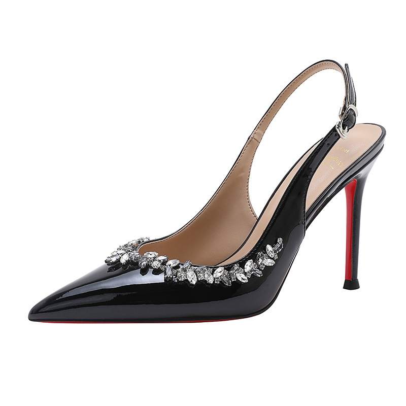 RoseDoris Patent Leather Slim Heel High Heels Women's