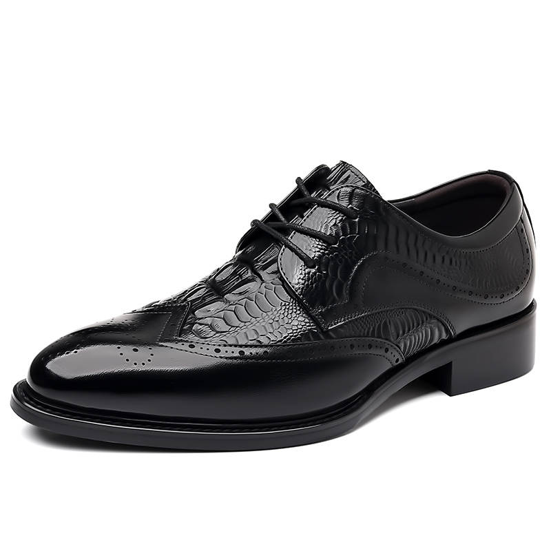 POPULAR ROUSE PR Top Grain Cow Leather Dress Shoes Men's Black