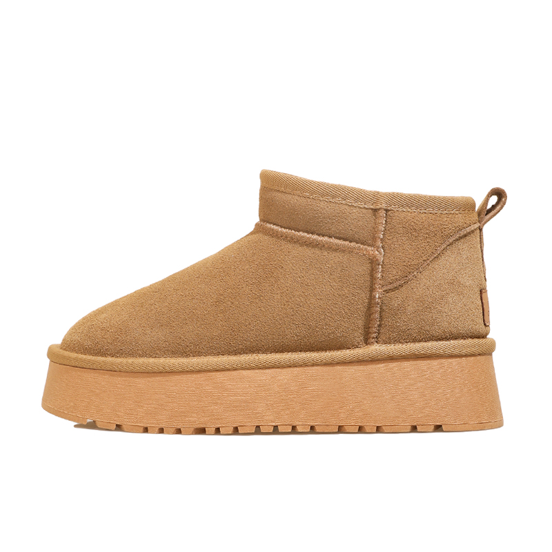 BOJUEMAO Cow Suede Classic And Versatile Snow Boots Women's