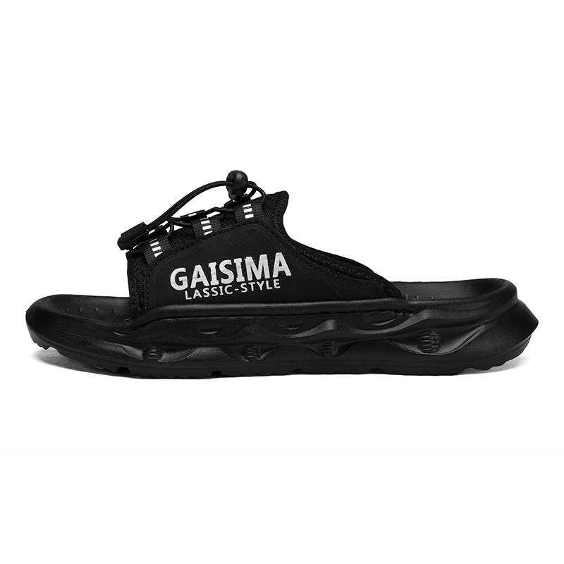 GAISIMA Slip Resistant Slide Slippers Men's Black