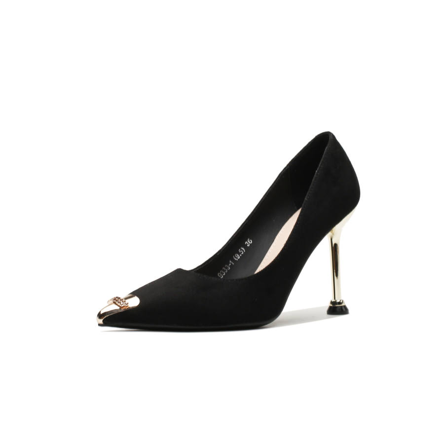 QITUMAUL Suede Slim Heel High Heels Women's