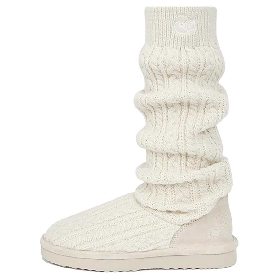 Kirsh Stretch & Sock Boots Women's Ivory White