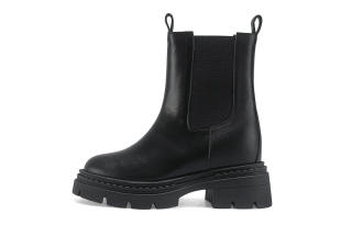 IiJin Cow Leather Chelsea Boots Women's Black