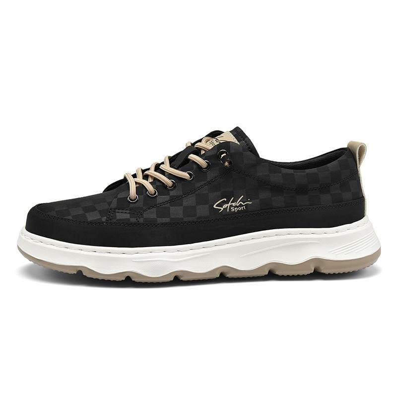 SATCHI SPORT Men's Shoes Fabric Lace Free Lightweight, Breathable, And Slip Resistant