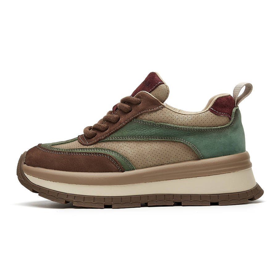 SHOUBA Breathable Lightweight Breathable And Lightweight Low top Casual Shoes Women's Khaki Green