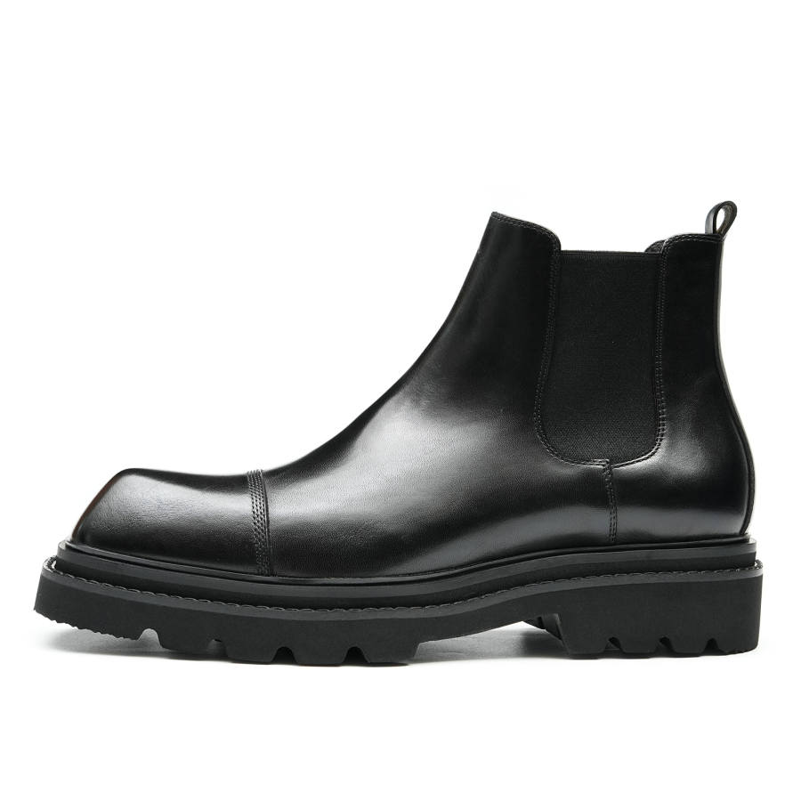 ASTON M.JAZZ Cow Leather Chelsea Boots Men's
