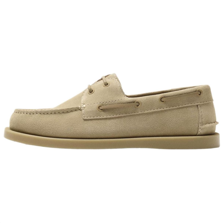 ZARA Pu Boat Shoes Men's Beige Yellow