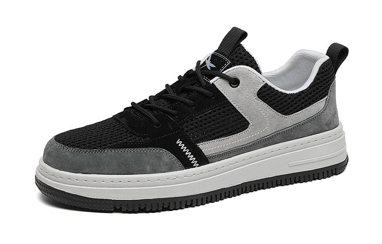 RED DRAGONFLY Skateboard Shoes Men's Low Top Black/Beige Black/Beige Brown