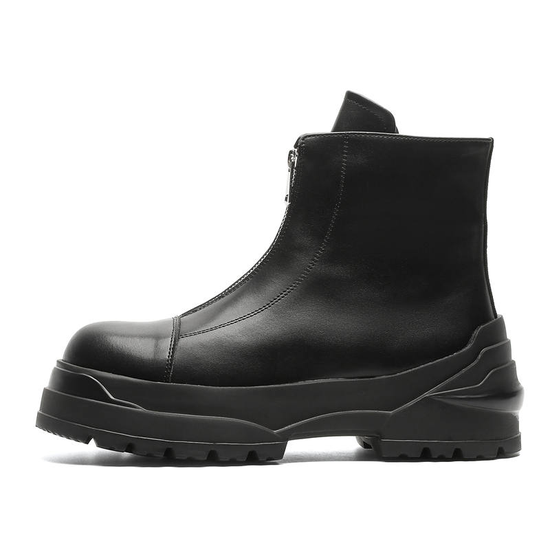 SHUPATE SHUPATE Microfiber Leather Ankle Boots Men's Black