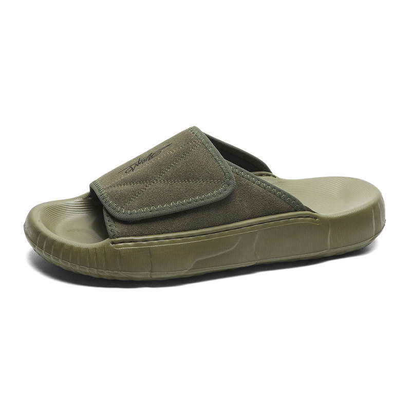 MPZY Odor Resistant Antibacterial Slide Slippers Men's Army Green