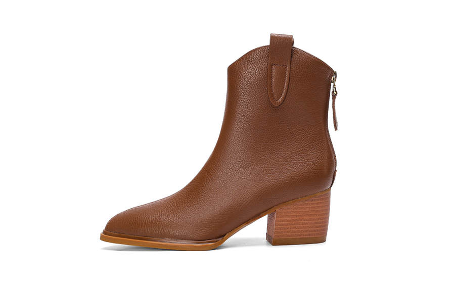 VEDULLAR Sheepskin Ankle Boots 6.2cm Women's Brown