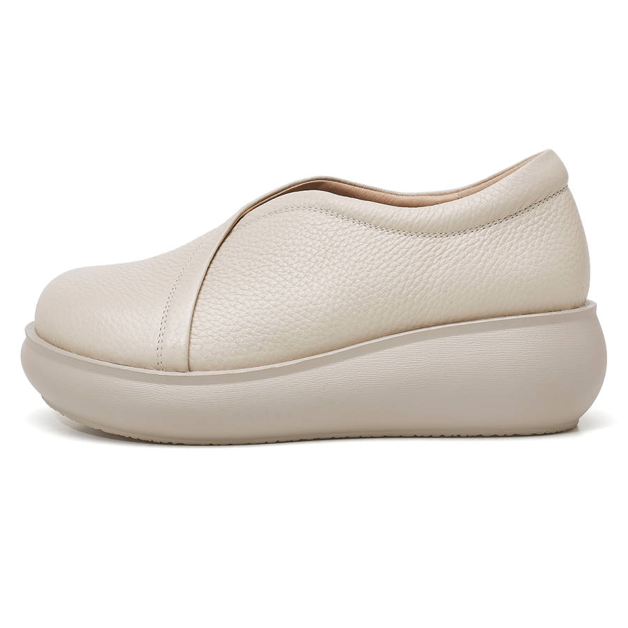 OULISASI Top Grain Cow Leather Casual Shoes Women's