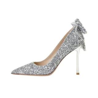 PARK DANCE High Heels Women's Silver Black