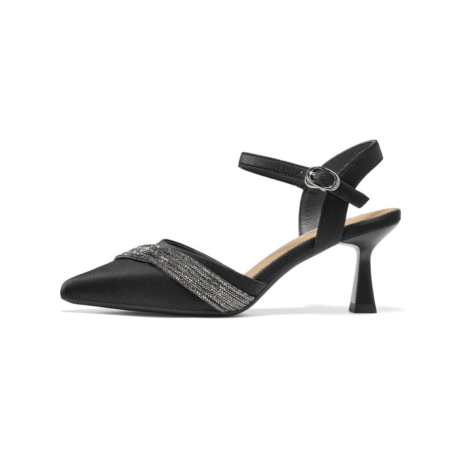 Spider King Slim Heel High Heels 7.5cm Women's Black
