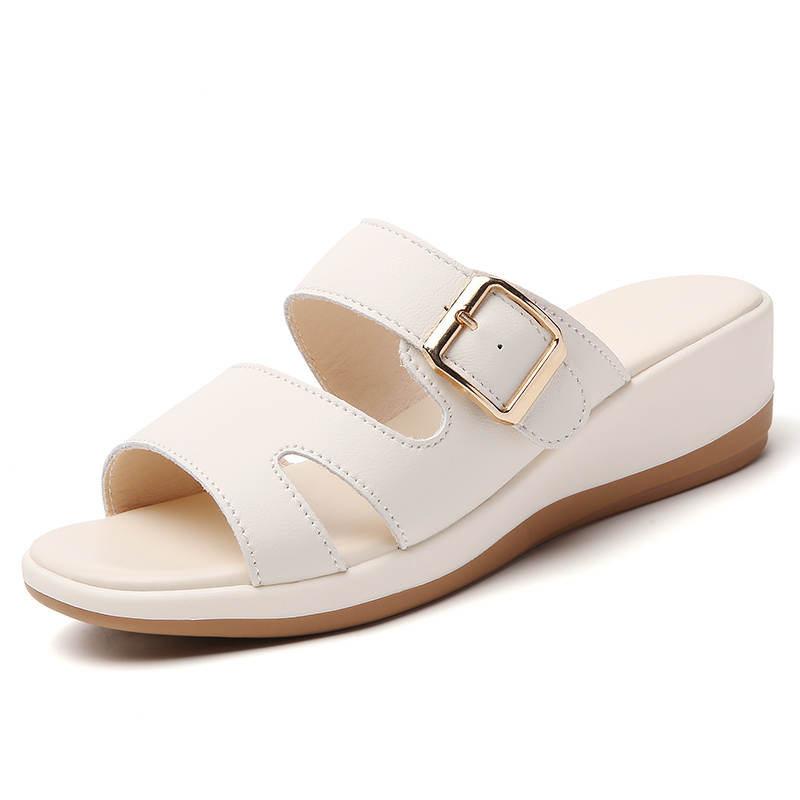 Reivantix Reivanti Slip Resistant Slide Slippers Women's Beige
