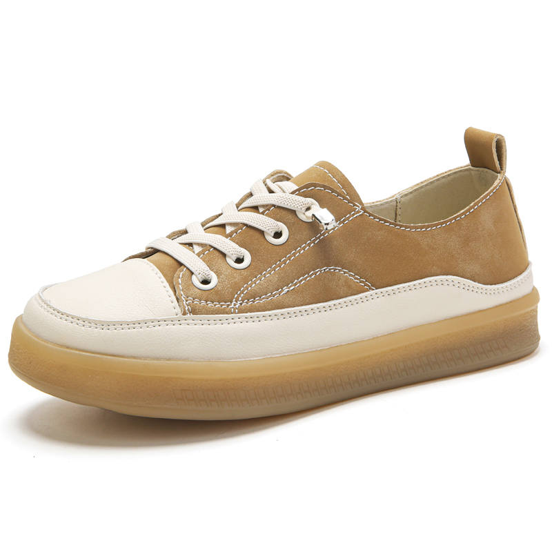 Reivantix Reivanti Abrasion Resistant Low top Skateboard Shoes Women's Beige Brown