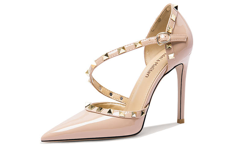 Lily Wei Southern Breeze Knows The Heart Microfiber Leather Slim Heel High Heels Women's