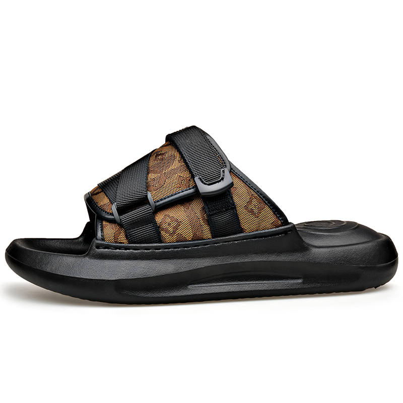 KACHILANG Slip Resistant Abrasion Resistant Cushioning Slide Slippers Men's Black