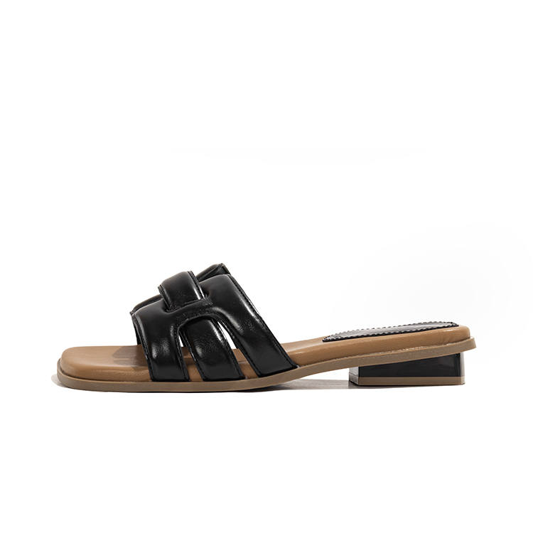 LAOMIAO Rubber Sole Slide Slippers Women's Black