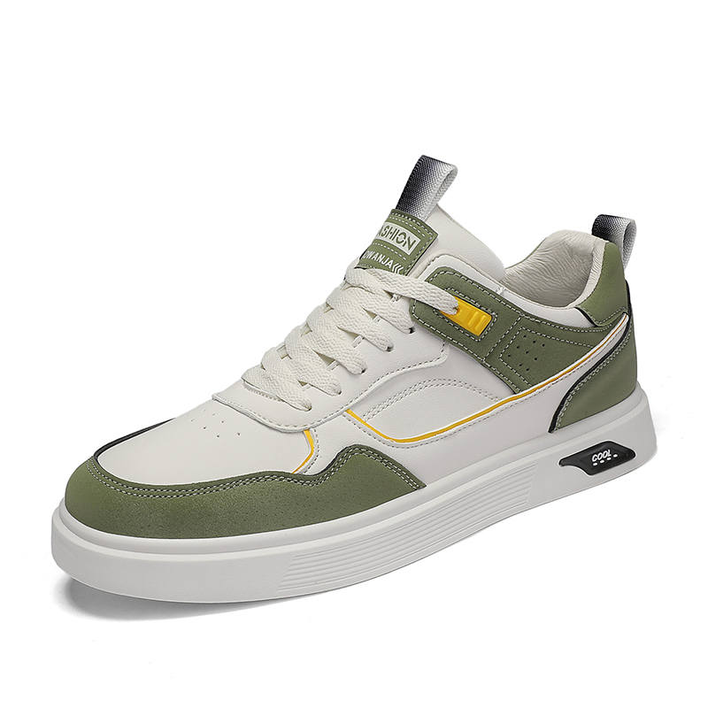 SHOUBA Leather Low top Skateboard Shoes Men's