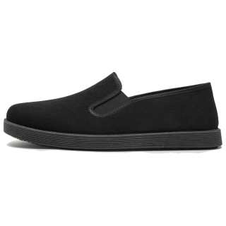 SHUSHUJIA Fabric Traditional Cloth Shoes Low top Men's Black
