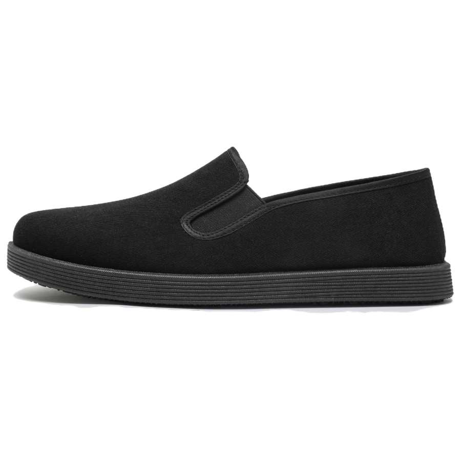 SHUSHUJIA Fabric Traditional Cloth Shoes Low top Men's Black