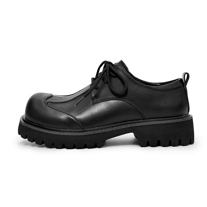 WEISHIBANGWEI Cow Split Leather Casual Shoes Men's Black