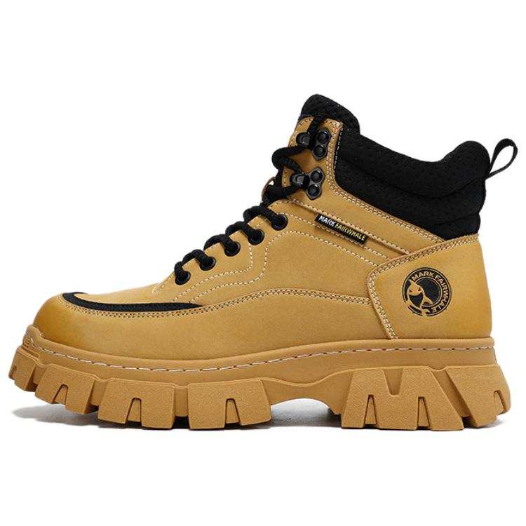 FAIRWHALE Combat Boots Men's Ginger Yellow/Army Green/Black Gray