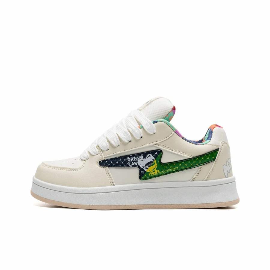 ALI THE FOX Abrasion Resistant, Lightweight, And Breathable Low top Skateboard Shoes Unisex Paisley