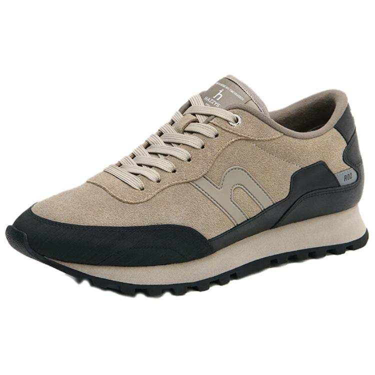 HAZZYS Cow Leather Low top Casual Shoes Men's Dark Gray