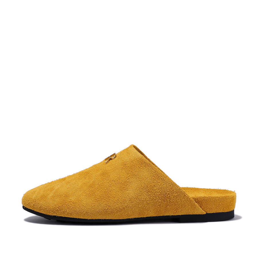 BELLALILY Abrasion Resistant Slip Resistant Abrasion Resistant Slip Resistant Closed Toe Slippers Women's Earth Yellow