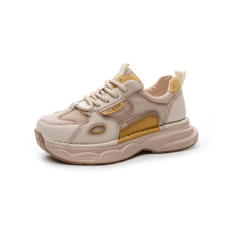 WEIMEIZHIMI Microfiber Leather Breathable Height Increasing Low top Chunky Sneakers Women's