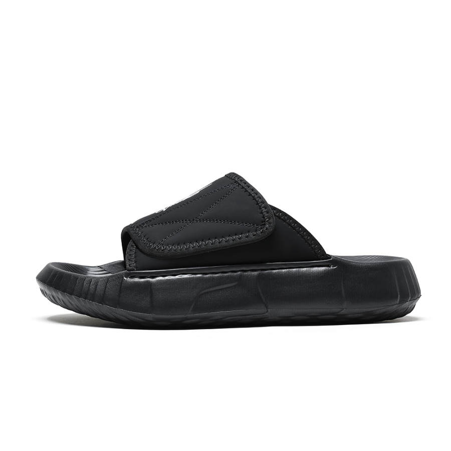 AIBAOLUO Rubber Odor Resistant, Abrasion Resistant Slide Slippers Men's Black