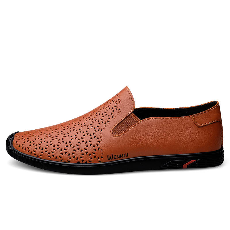 WENNAI Casual Shoes Men's Light Brown