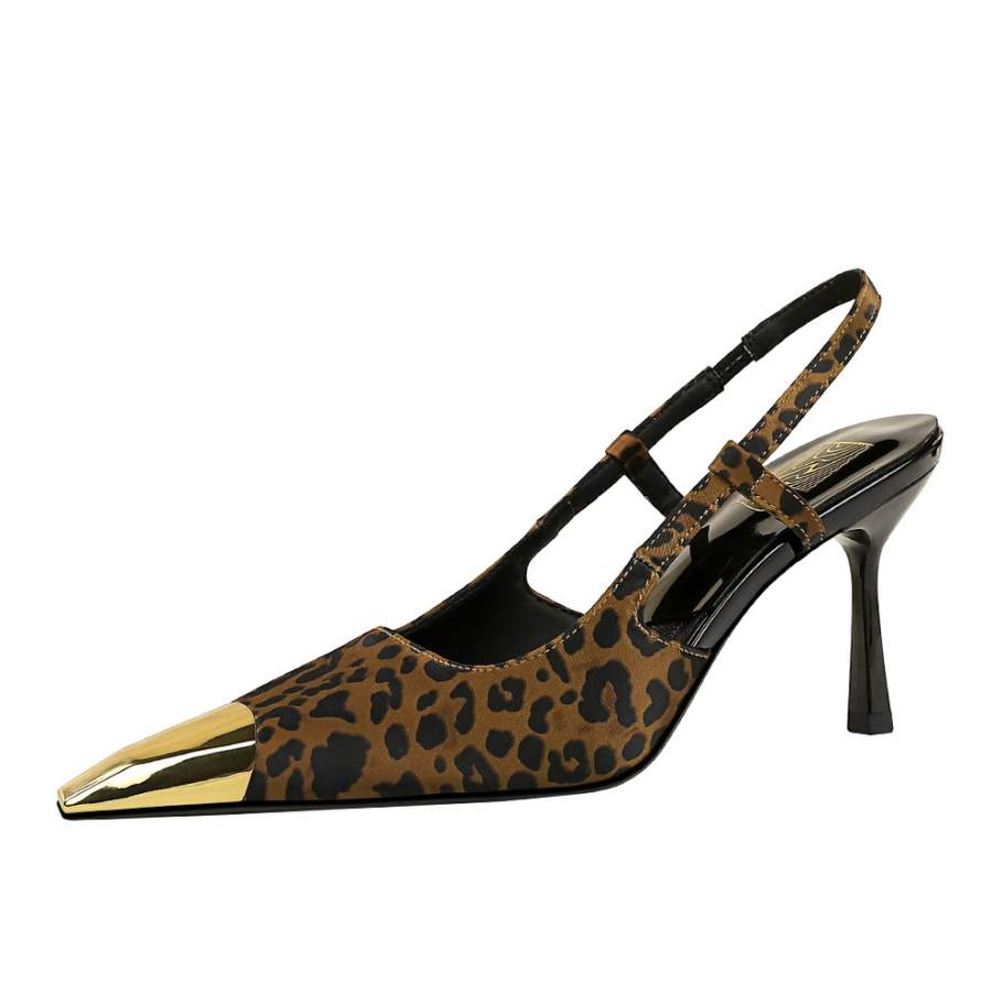 YAFEI XUANYU Suede High Heels Women's Leopard Print