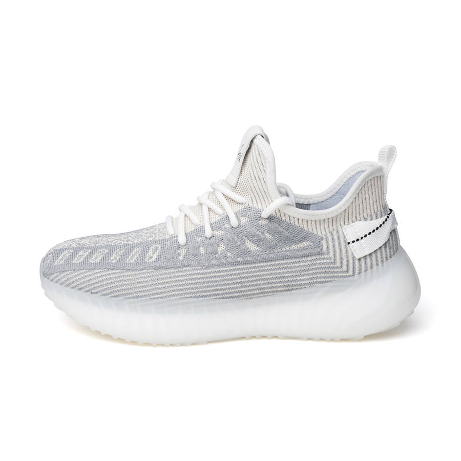 FED Fabric Breathable Lightweight Low top Casual Shoes Men's White Gray