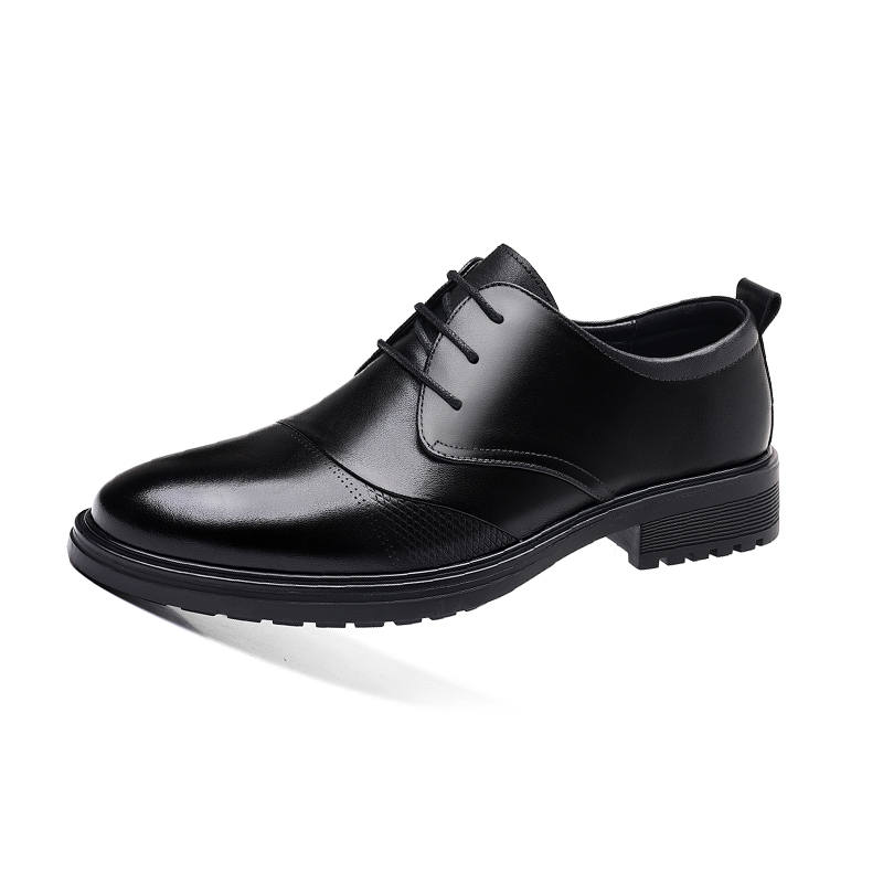 CITONGXIANSHENG Top Grain Cow Leather Casual Shoes Men's Black