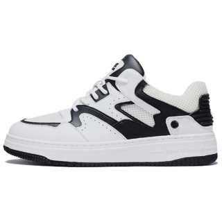 FAIRWHALE Synthetic Leather, Textile Low top Skateboard Shoes Men's White Black/White Gray