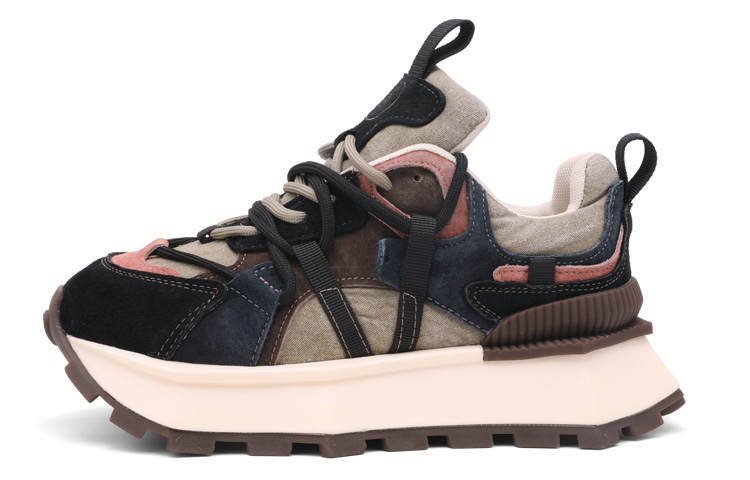 Mr.shang Minimalist Style Abrasion Resistant Low top Chunky Sneakers Women's