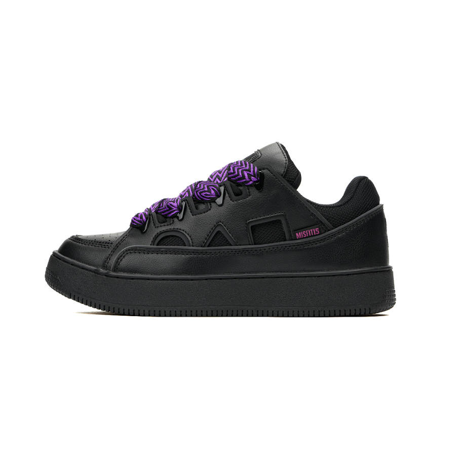 MAISON MISFIT 15 Dragon Spine Synthetic Leather Low top Comfortable Puffy Skate Shoes Unisex Black