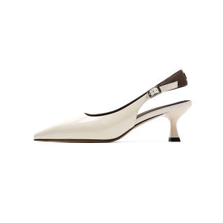 HARSON Cow Leather Slim Heel High Heels 6.5cm Women's